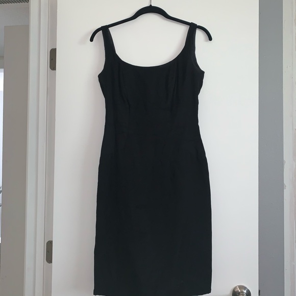 VINTAGE* Goregeous black silk wiggle dress - Picture 7 of 7
